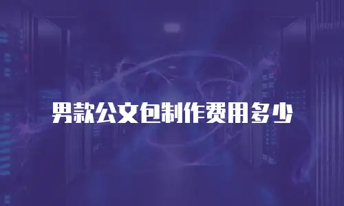 男款公文包制作费用多少