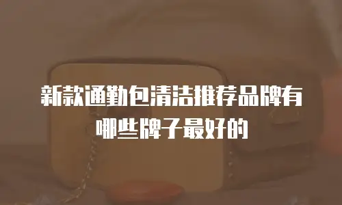新款通勤包清洁推荐品牌有哪些牌子最好的