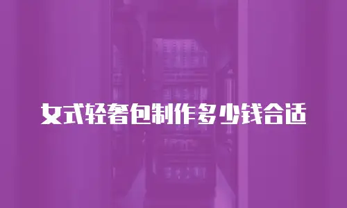 女式轻奢包制作多少钱合适