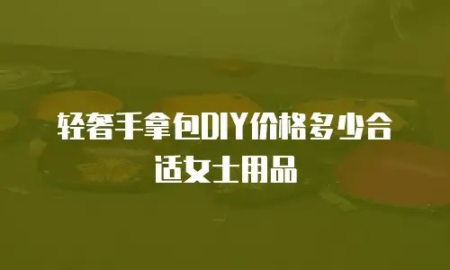 轻奢手拿包DIY价格多少合适女士用品