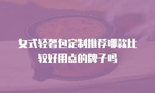 女式轻奢包定制推荐哪款比较好用点的牌子吗