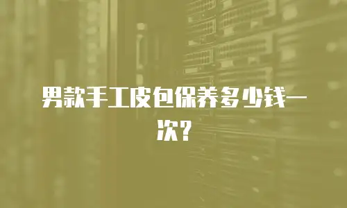 男款手工皮包保养多少钱一次？