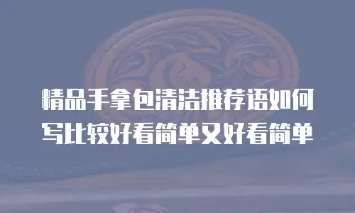 精品手拿包清洁推荐语如何写比较好看简单又好看简单