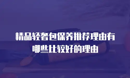 精品轻奢包保养推荐理由有哪些比较好的理由