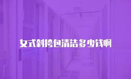 女式斜挎包清洁多少钱啊