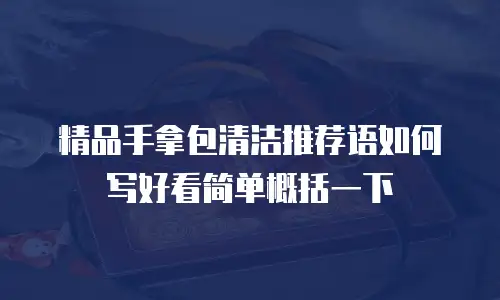 精品手拿包清洁推荐语如何写好看简单概括一下