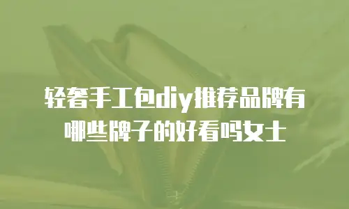 轻奢手工包diy推荐品牌有哪些牌子的好看吗女士