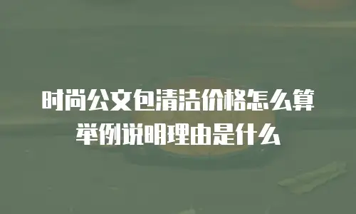 时尚公文包清洁价格怎么算举例说明理由是什么