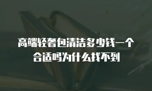 高端轻奢包清洁多少钱一个合适吗为什么找不到
