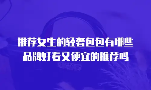 推荐女生的轻奢包包有哪些品牌好看又便宜的推荐吗