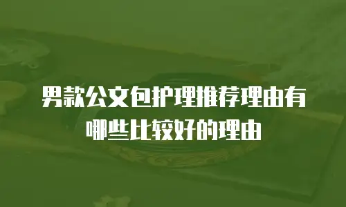 男款公文包护理推荐理由有哪些比较好的理由