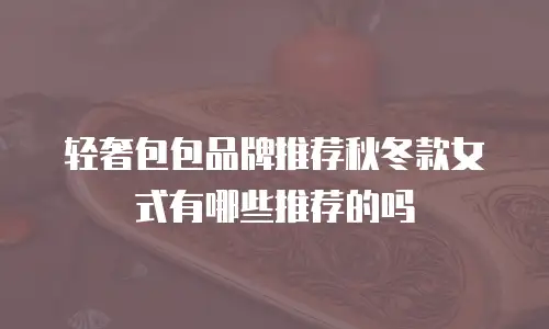 轻奢包包品牌推荐秋冬款女式有哪些推荐的吗