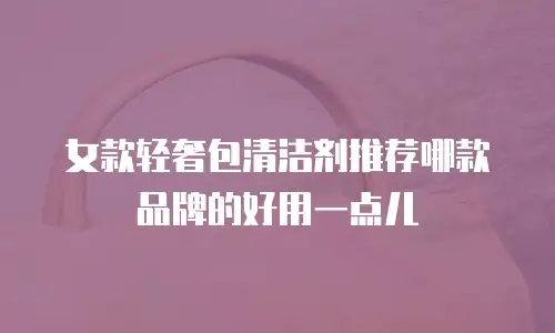 女款轻奢包清洁剂推荐哪款品牌的好用一点儿