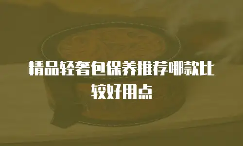 精品轻奢包保养推荐哪款比较好用点