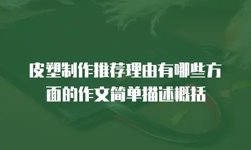皮塑制作推荐理由有哪些方面的作文简单描述概括