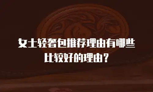 女士轻奢包推荐理由有哪些比较好的理由？