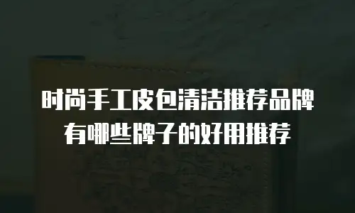 时尚手工皮包清洁推荐品牌有哪些牌子的好用推荐
