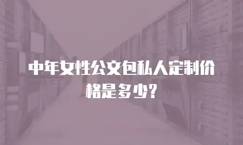 中年女性公文包私人定制价格是多少？