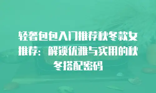 轻奢包包入门推荐秋冬款女推荐：解锁优雅与实用的秋冬搭配密码