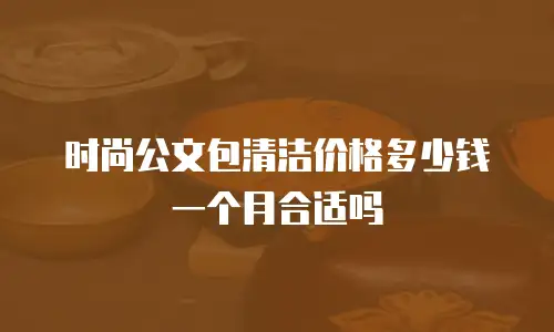 时尚公文包清洁价格多少钱一个月合适吗