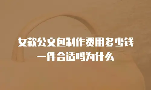女款公文包制作费用多少钱一件合适吗为什么
