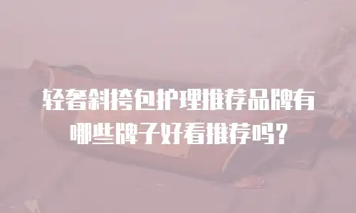 轻奢斜挎包护理推荐品牌有哪些牌子好看推荐吗？