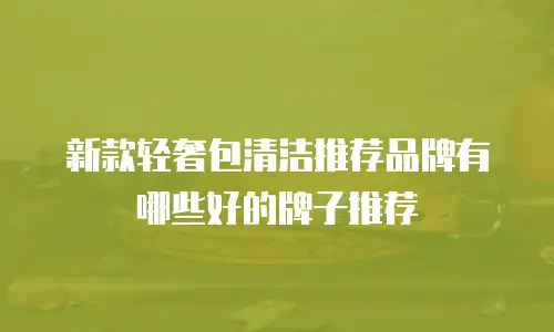 新款轻奢包清洁推荐品牌有哪些好的牌子推荐