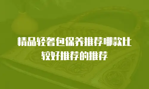 精品轻奢包保养推荐哪款比较好推荐的推荐