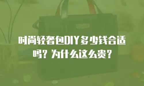 时尚轻奢包DIY多少钱合适吗？为什么这么贵？