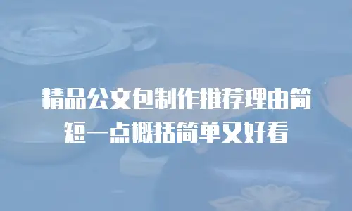 精品公文包制作推荐理由简短一点概括简单又好看