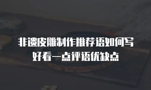 非遗皮雕制作推荐语如何写好看一点评语优缺点