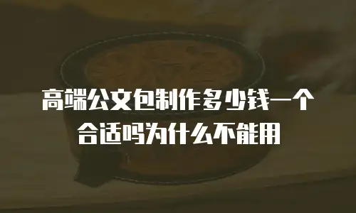 高端公文包制作多少钱一个合适吗为什么不能用