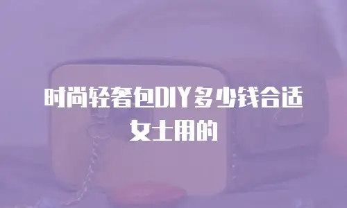 时尚轻奢包DIY多少钱合适女士用的
