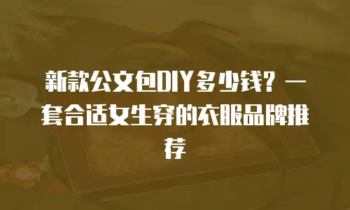 新款公文包DIY多少钱？一套合适女生穿的衣服品牌推荐
