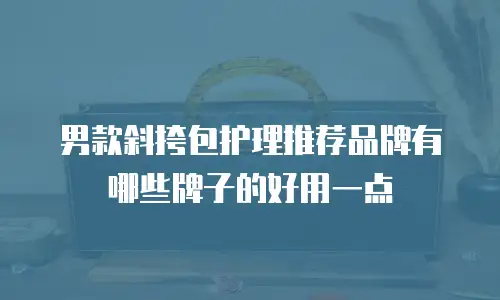 男款斜挎包护理推荐品牌有哪些牌子的好用一点
