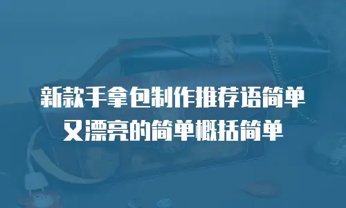 新款手拿包制作推荐语简单又漂亮的简单概括简单