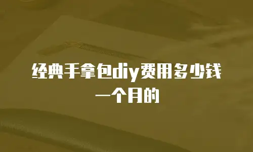 经典手拿包diy费用多少钱一个月的