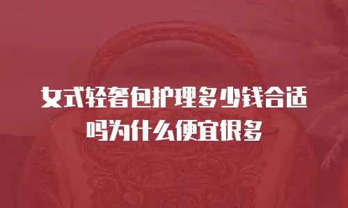 女式轻奢包护理多少钱合适吗为什么便宜很多