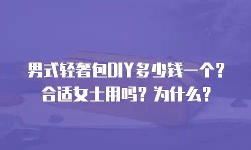男式轻奢包DIY多少钱一个？合适女士用吗？为什么？