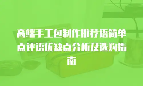 高端手工包制作推荐语简单点评语优缺点分析及选购指南