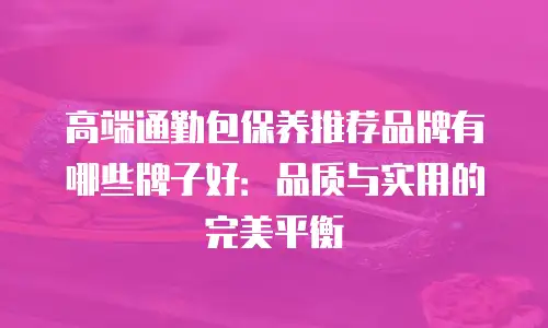高端通勤包保养推荐品牌有哪些牌子好：品质与实用的完美平衡