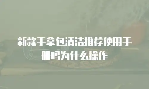 新款手拿包清洁推荐使用手册吗为什么操作