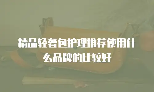 精品轻奢包护理推荐使用什么品牌的比较好
