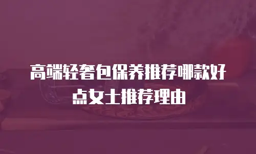 高端轻奢包保养推荐哪款好点女士推荐理由