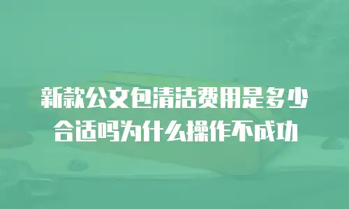 新款公文包清洁费用是多少合适吗为什么操作不成功