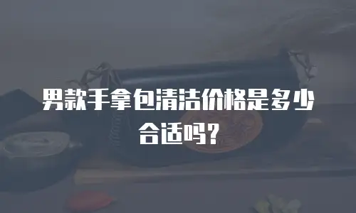 男款手拿包清洁价格是多少合适吗？
