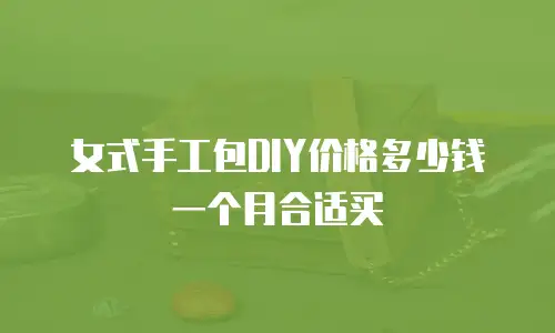 女式手工包DIY价格多少钱一个月合适买