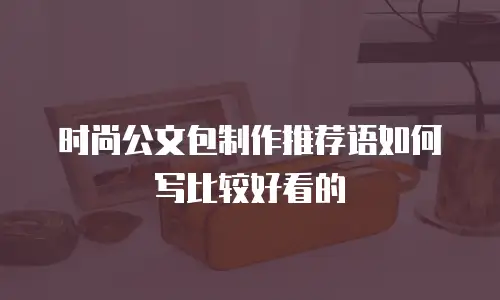 时尚公文包制作推荐语如何写比较好看的
