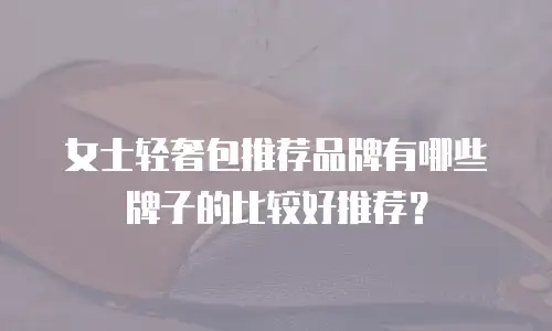 女士轻奢包推荐品牌有哪些牌子的比较好推荐？
