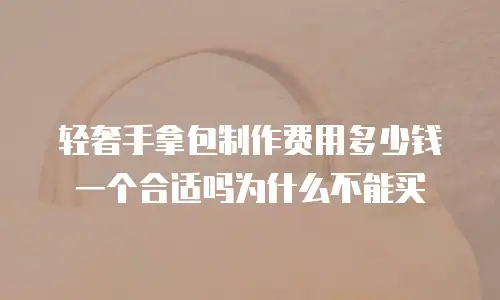 轻奢手拿包制作费用多少钱一个合适吗为什么不能买